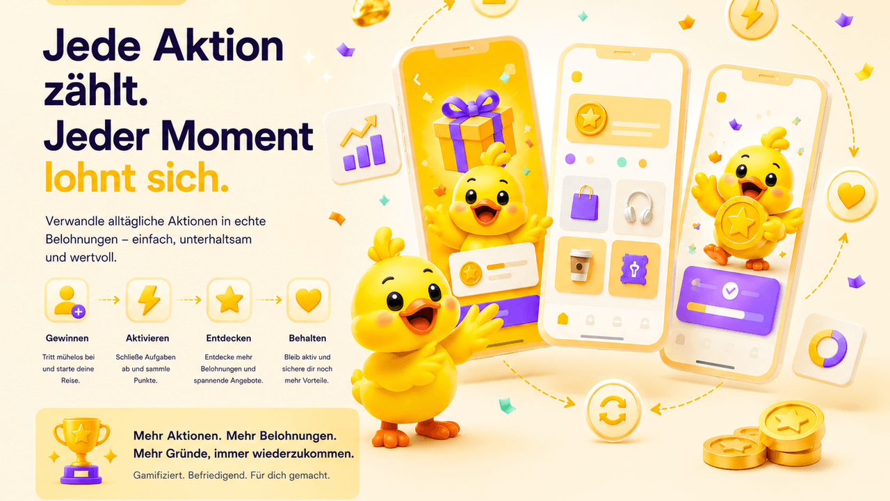 Lucky Duck gestalten: Eine Rewards-Plattform-MVP als Growth-Funktion