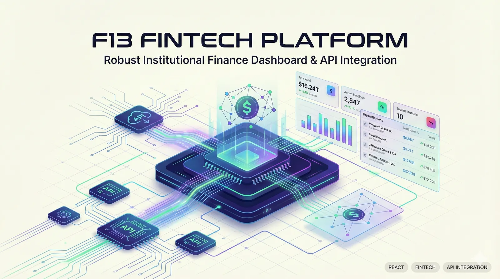 Institutional Fintech Dashboard banner